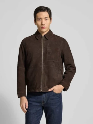 Kurtka skórzana na zamek model 'JERSON' drykorn