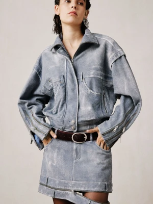 Kurtka skórzana o efekcie denimu studio Desigual