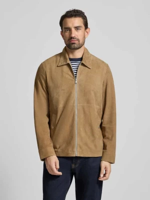 Kurtka skórzana o kroju regular fit z czystej skóry koziej Marc O'Polo