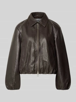 Kurtka skórzana o kroju regular fit z elastycznym pasem Marc O'Polo DENIM