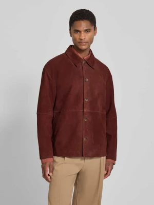 kurtka skórzana o kroju regular fit z naturalnej koziej skóry model 'RORY' Selected Homme