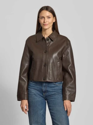 Kurtka skórzana o kroju regular fit z naturalnej skóry jagnięcej Marc O'Polo