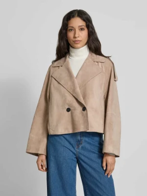 Kurtka skórzana o kroju regular fit z naturalnej skóry jagnięcej model ‘MAGA’ Weekend Max Mara