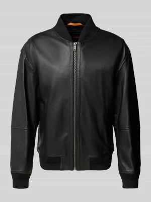 Kurtka skórzana o kroju regular fit ze skóry jagnięcej model ‘JOBRICE’ Boss Orange