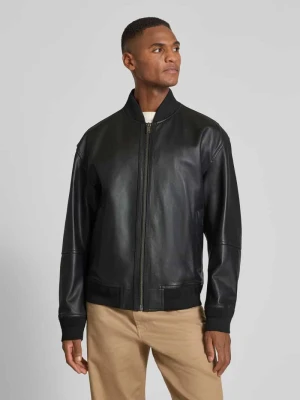 Kurtka skórzana o kroju regular fit ze skóry jagnięcej model ‘JOBRICE’ Boss Orange
