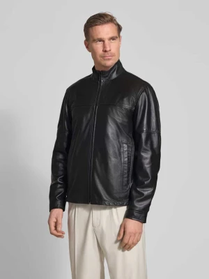 Kurtka skórzana o kroju regular fit ze skóry jagnięcej nappa model ‘JIMMY-S’ Strellson