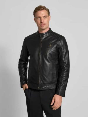 Kurtka skórzana o kroju regular fit ze skóry jagnięcej nappa model ‘PIERS’ Strellson