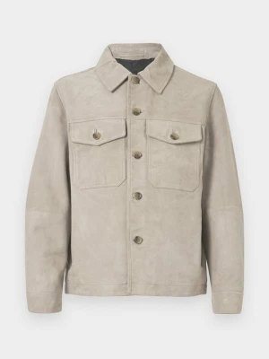 Kurtka skórzana Selected taupe