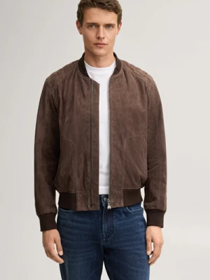 Kurtka skórzana typu blouson Bokston w kolorze ciemnobrązowym JOOP!