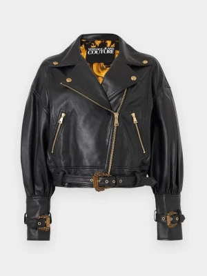 Kurtka skórzana Versace Jeans Couture czarny