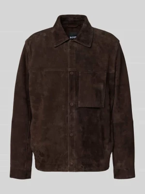 kurtka skórzana w kroju regular fit z naturalnej koziej skóry model 'C-MOLOT' Boss