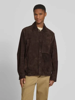 kurtka skórzana w kroju regular fit z naturalnej koziej skóry model 'C-MOLOT' Boss