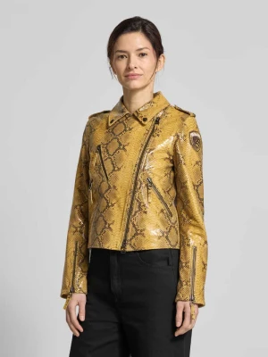 Kurtka skórzana we wzór na całej powierzchni model 'CHERRY' Blauer Usa