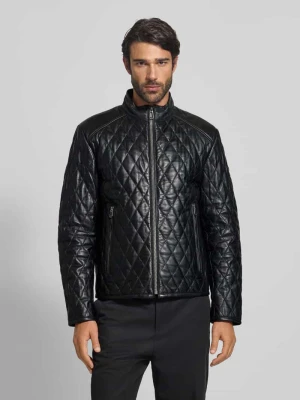 Kurtka skórzana z fakturowanym wzorem JOOP! Collection