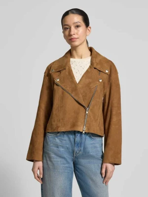 kurtka skórzana z kołnierzem z połami model 'Kaia' STAND STUDIO