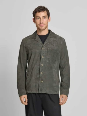 Kurtka skórzana z koziej skóry w kroju regular fit z brustaszą Marc O'Polo