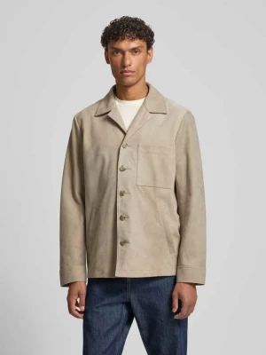 Kurtka skórzana z koziej skóry w kroju regular fit z brustaszą Marc O'Polo