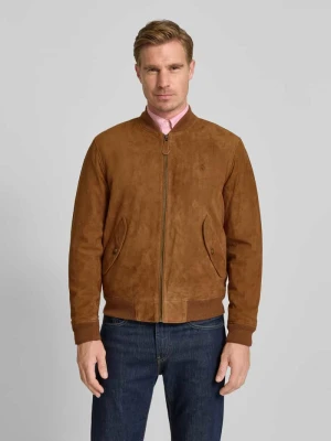 Kurtka skórzana z wyhaftowanym logo i wpuszczanymi kieszeniami Polo Ralph Lauren