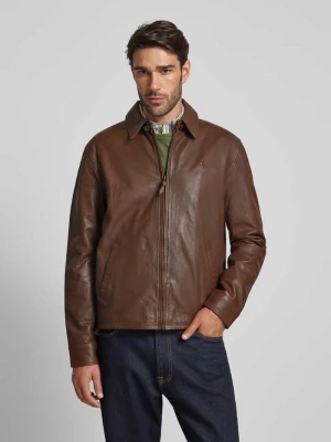 Kurtka skórzana z wykładanym kołnierzem model ‘MAXWELL’ Polo Ralph Lauren