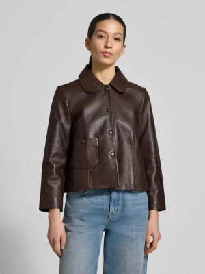 kurtka skórzana z wykładanym kołnierzem model 'MILOS' Bash