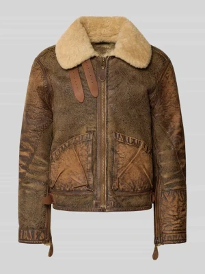 Kurtka skórzana z zamkiem błyskawicznym Polo Ralph Lauren