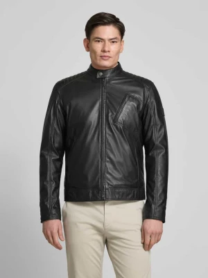 Kurtka skórzana ze stójką model ‘PIERCE’ Strellson