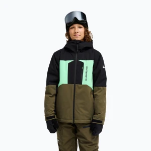 Kurtka snowboardowa dziecięca Quiksilver Dawson grape leaf Zielony