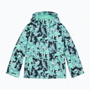 Kurtka snowboardowa dziecięca ROXY Snowflare arctic cool chaos rg Zielony