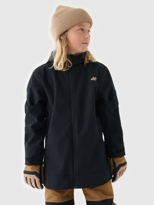 Kurtka snowboardowa softshell wiatroodporna membrana NeoDry 5000 chłopięca - czarna 4F