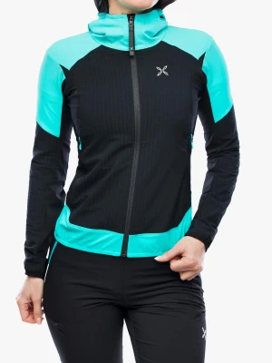 Kurtka softshell damska Montura Wind Revolution Hoody Jacket - black/light blue