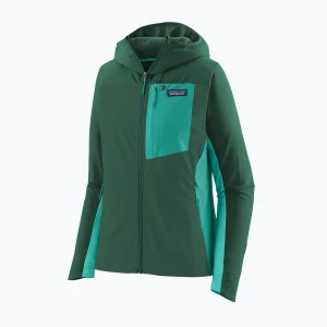 Kurtka softshell damska Patagonia R1 CrossStrata Hoody conifer green