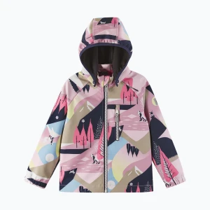 Kurtka softshell dziecięca Reima Vantti grey pink