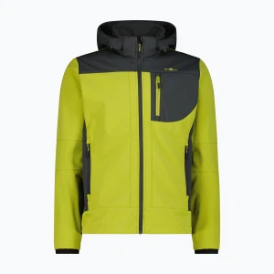 Kurtka softshell męska CMP 3A01787N Zip Hood cardamom / black pine Zielony