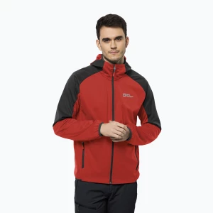 Kurtka softshell męska Jack Wolfskin Feldberg Hoody strong red