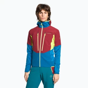 Kurtka softshell męska La Sportiva Session Tech Hoody electric blue/sangria