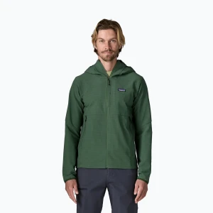 Kurtka softshell męska Patagonia R1 TechFace Hoody canopy green