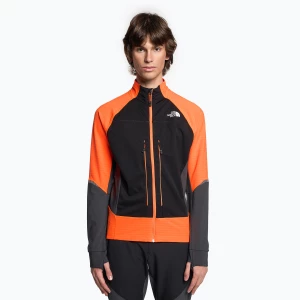 Kurtka softshell męska The North Face Dawn Turn Softshell FZ black/shocking orange/asphalt grey