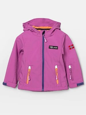 Kurtka Softshell Trollkids różowy melanż