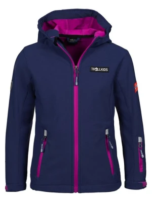 Kurtka softshell Trollkids granatowy