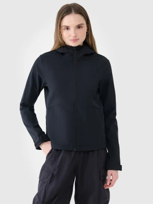 Kurtka softshell wiatroodporna membrana 5000 damska - czarna 4F