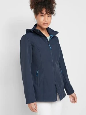 Kurtka softshell ze stretchem, odpychająca wodę BonPrix niebieski