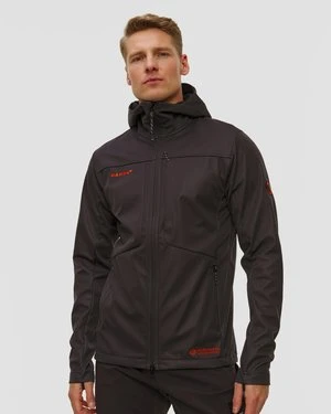 Kurtka Softshellowa Męska Mammut Ultimate Viii So Hooded Jacket Men 25 Years Czarna