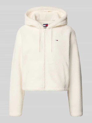 kurtka teddy o kroju regular fit z zamkiem błyskawicznym Tommy Jeans Biały