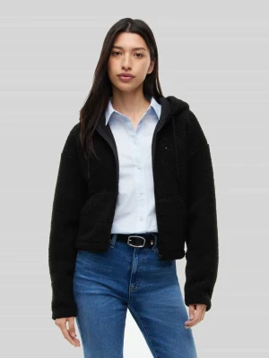 kurtka teddy o kroju regular fit z zamkiem błyskawicznym Tommy Jeans Czarny