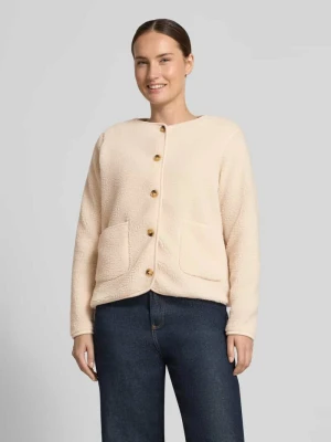 Kurtka teddy z naszywanymi kieszeniami w kroju regular fit model 'SC-ONYX 2' Soyaconcept Beżowy