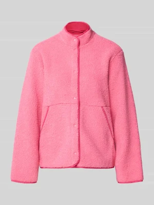 Kurtka teddy ze stójką model 'VERA' JJXX Mocnoróżowy