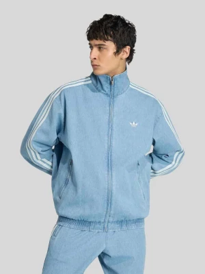 Kurtka treningowa o kroju loose fit z mieszanki bawełny model 'FIREBIRD' adidas Originals Jeansowy niebieski