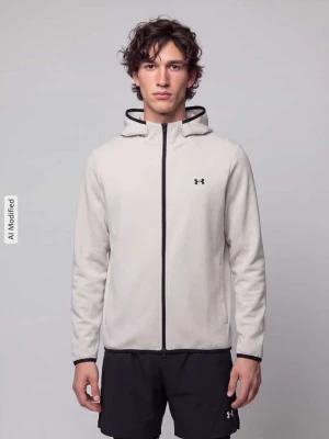 kurtka treningowa o kroju regular fit z domieszką bawełny model 'Unstoppable' Under Armour Biały