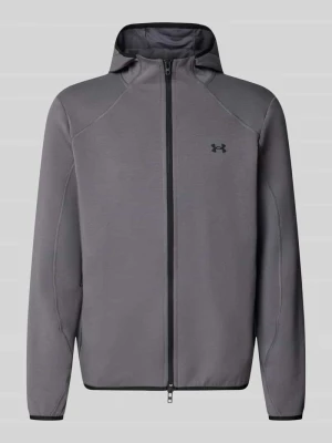 kurtka treningowa o kroju regular fit z domieszką bawełny model 'Unstoppable' Under Armour Antracytowy