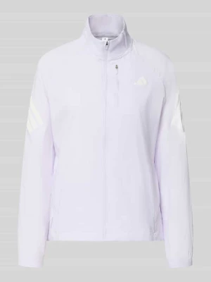 kurtka treningowa o kroju regular fit z nadrukiem z logo Adidas Jasnofioletowy